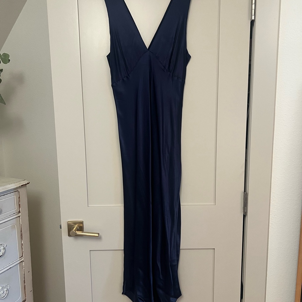 Rails Silk Navy Monique Midi Dress - Picture 2 of 3